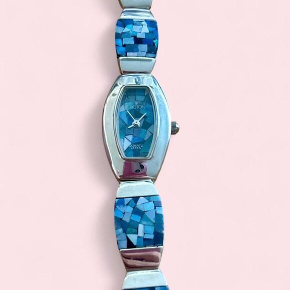 Vintage Croton Sterling Silver Opal Inlay Watch main image 7